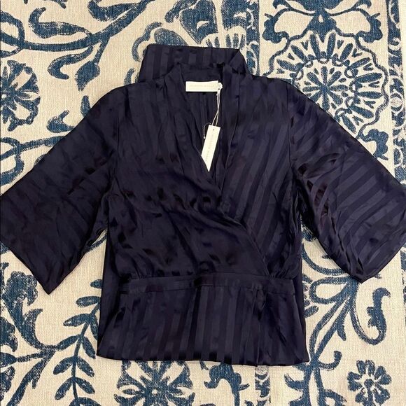 NWT Michelle Mason Silk Maxi Kimono Sleeve Dress - Picture 4 of 6